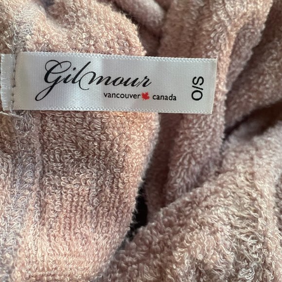 SCRUMPTIOUS SOFT PINK TERRY TOWEL HOODED SWEATSHIRT (SZ O/S) (NWOT) - Picture 9 of 10